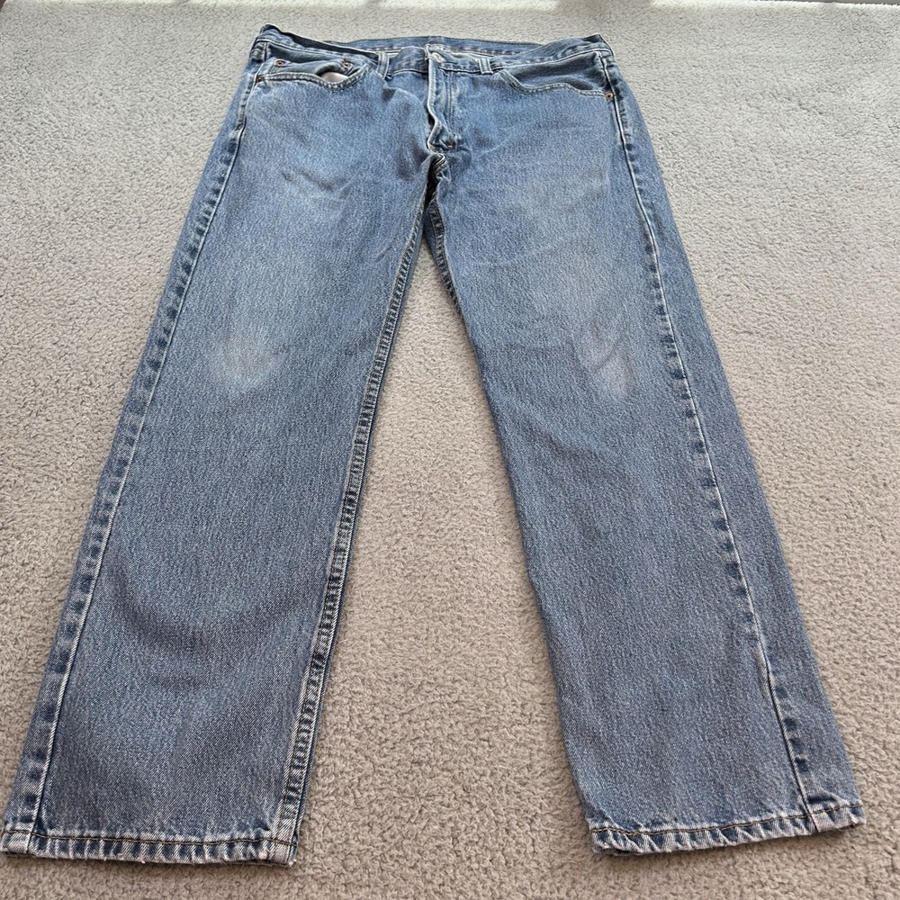Levi's 505 Jeans Men's 36x29 Blue Regular Fit Straight Leg Medium Wash